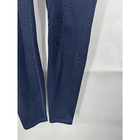All Fenix Legging Women Small Navy Blue Spotted Animal Print 7/8 Ankle Athletic - Picture 4 of 7